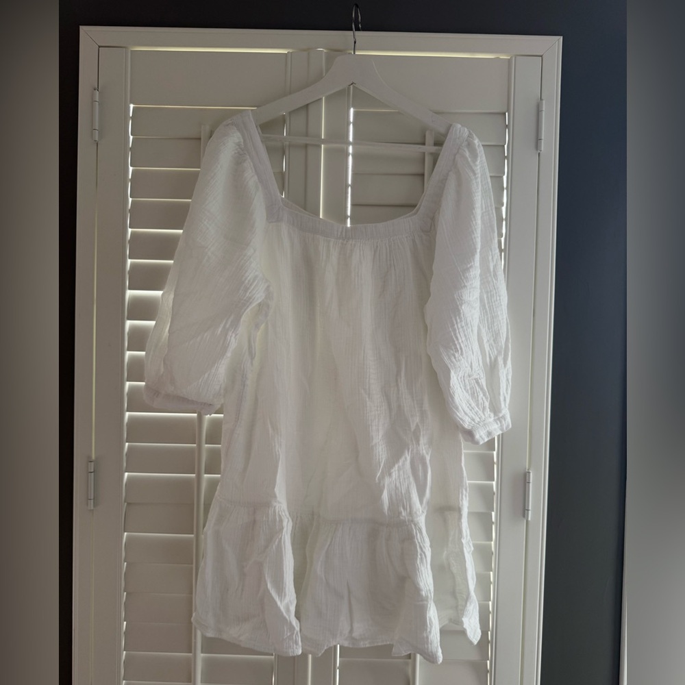 LOFT Gauze Ruffle Coverup